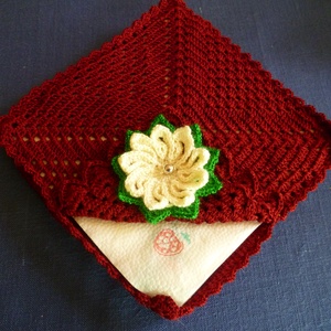 Horgolt szalvétatartó - otthon & életmód - konyhafelszerelés, tálalás - konyhai textil - szalvéta - Meska.hu