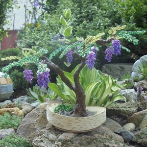 Lila akác gyöngyből -  - Meska.hu