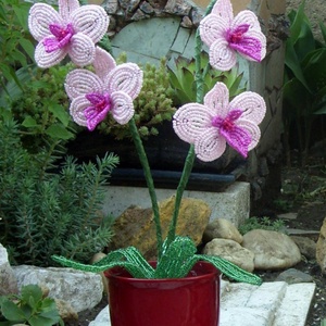 Orchidea gyöngyből -  - Meska.hu