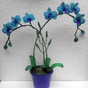 Lepke orchidea türkiz színben -  - Meska.hu