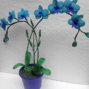 Lepke orchidea türkiz színben -  - Meska.hu