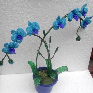 Lepke orchidea türkiz színben -  - Meska.hu
