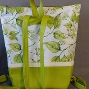 Zöld leveles hátizsák /ZEKE táska / - táska & tok - hátizsák - hátizsák - Meska.hu
