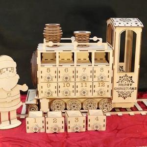Mikulásvonat Adventi naptár - karácsony - adventi díszek - adventi naptár - Meska.hu