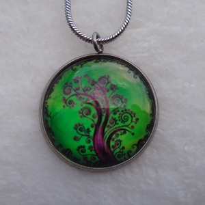 Életfa motívumos nemesacél nyaklánc - Meska.hu