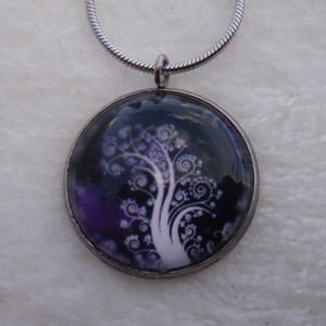 Életfa motívumos nemesacél nyaklánc - Meska.hu