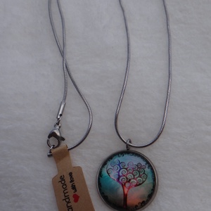 Életfa motívumos nemesacél nyaklánc -  - Meska.hu