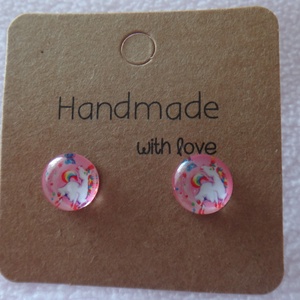 Unikornis fülbevaló - Meska.hu