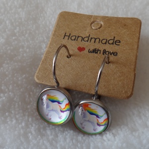 Unikornis fülbevaló - Meska.hu