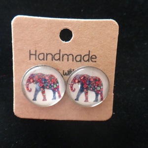 Szerencsehozó elefánt nemesacél fülbevaló - Meska.hu