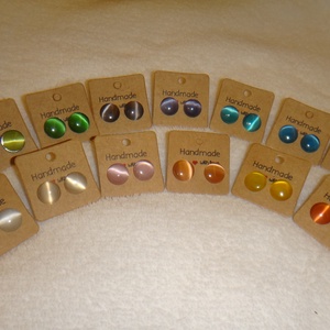 Elefántcsont színű nemesacél fülbevaló -  - Meska.hu