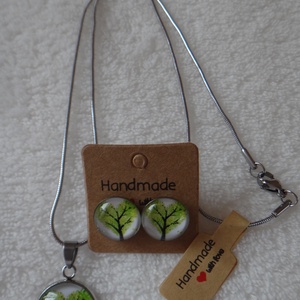 Életfa ékszerszett zöld - Meska.hu