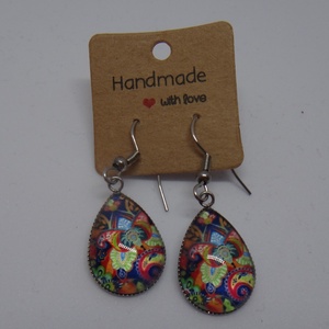 Mandala csepp fülbevaló - Meska.hu