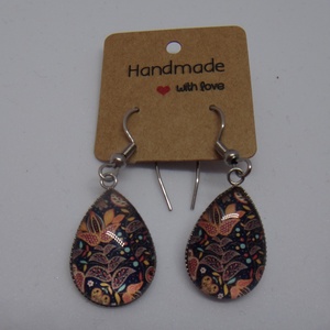 Mandala csepp fülbevaló - Meska.hu