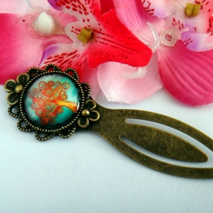 Üveglencsés könyvjelző életfa - Meska.hu