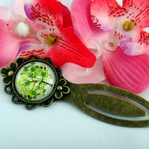 Üveglencsés könyvjelző életfa - Meska.hu