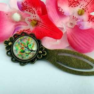 Üveglencsés könyvjelző életfa - Meska.hu