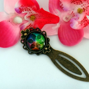 Üveglencsés könyvjelző élet virága - Meska.hu