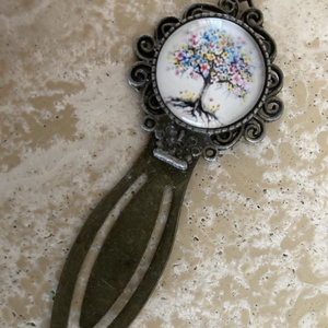 Üveglencsés könyvjelző-Életfa / 3. - Meska.hu