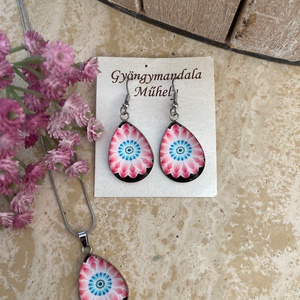 Üveglencsés nemesacél ékszerszett! - virág, Ékszer, Ékszerszett, Ékszerkészítés, MESKA