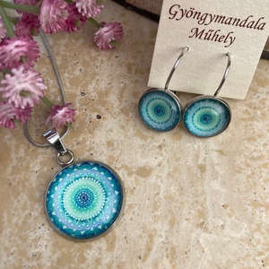 Üveglencsés nemesacél divatékszett! - tenger, Ékszer, Ékszerszett, Ékszerkészítés, MESKA