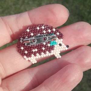 Türkiz masnis süni kitűző -  - Meska.hu