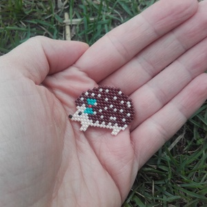 Türkiz masnis süni kitűző -  - Meska.hu