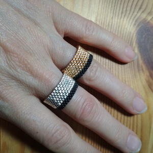 Arany-ezüst gyűrűpár - Meska.hu