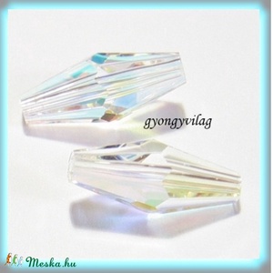 Swarovski  virntage 6mm-es  2db/cs GYSWGY VIN15 crystal AB - gyöngy, ékszerkellék - swarovski kristályok - Meska.hu