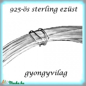 925-ös ezüst huzal EH 0,6mm-es 50cm - kellékek & szerszámok - gyöngyfűzés kellékek - swarovski kristályok - Meska.hu