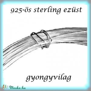925-ös sterling ezüst ékszerkellék: ezüst huzal EH 0,9mm-es 1cm, Kellékek & szerszámok, Gyöngyfűzés kellékek, Egyéb alkatrész, Ékszerkészítés, Ékszerkészítés, MESKA