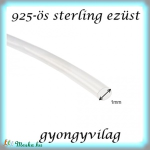 925-ös sterling ezüst ékszerkellék: ezüst huzal EH  1mm-es 1cm - kellékek & szerszámok - gyöngyfűzés kellékek - egyéb alkatrész - Meska.hu