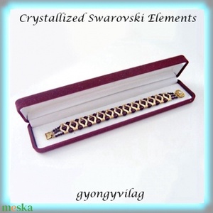 Swarovski gyöngy karkötő ABK-SW02 - ékszer - karkötő - gyöngyös karkötő - Meska.hu