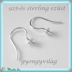 925-ös ezüst fülbevaló kapocs EFK A 12 - gyöngy, ékszerkellék - egyéb alkatrész - Meska.hu 925-ös ezüst fülbevaló kapocs EFK A 12 - gyöngy, ékszerkellék - egyéb alkatrész - Meska.hu