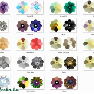  Swarovski kristály AB-s margaréta 8mm-es több színben 4db/cs  - kellékek & szerszámok - gyöngyfűzés kellékek - swarovski kristályok - Meska.hu