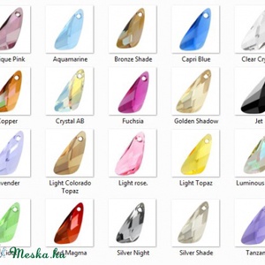  Ékszerkellék: Swarovski Wing (angyalszárny ) 23mm-es több színben  - kellékek & szerszámok - gyöngyfűzés kellékek - swarovski kristályok - Meska.hu