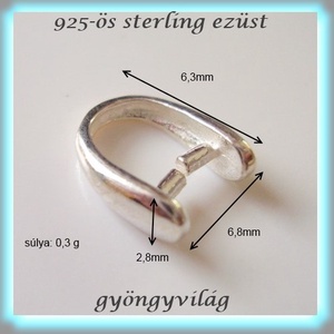  925-ös ezüst medálkapocs  EMK 12-1 - kellékek & szerszámok - ékszerkellék - medáltartó, medálkapocs - Meska.hu