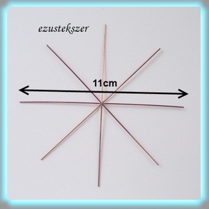  Karácsonyi 8 ágú csillag alap 2db 11cmm-es csillag elkészítéséhez  - kellékek & szerszámok - gyöngyfűzés kellékek - egyéb alkatrész - Meska.hu