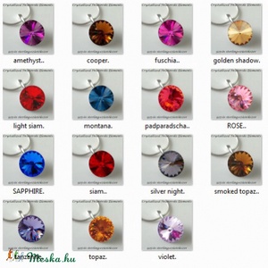 Swarovski 925-ös sterling ezüst bevizsgált rivoli 14  - ékszer - nyaklánc - medálos nyaklánc - Meska.hu