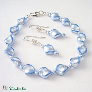  Swarovski gyöngy szett 925-ös ezüst SSZE-SW03 - ékszer - ékszerszett - Meska.hu