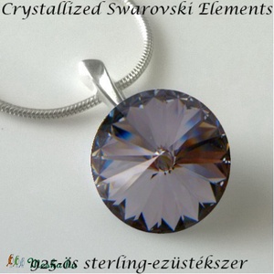 Swarovski 925-ös sterling ezüst bevizsgált rivoli 14  - ékszer - nyaklánc - medálos nyaklánc - Meska.hu