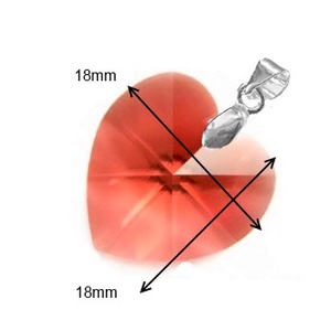 Ékszerek-medálok: Swarovski kristály medál -18mm-es szív több színben - ékszer - nyaklánc - medál - Meska.hu