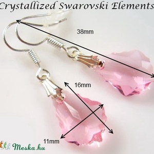 Swarovski kristály fülbevaló -16mm-es barokk  több színben  -  - Meska.hu