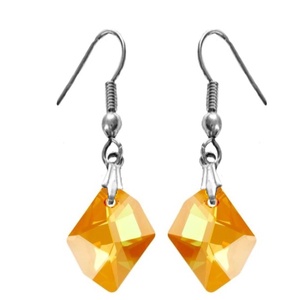 Swarovski kristály fülbevaló -14mm-es cosmis, Ékszer, Lógó fülbevaló, Fülbevaló, Ékszerkészítés, Gyöngyfűzés, gyöngyhímzés, Meska