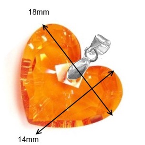 Swarovski kristály medál -18mm-es Truly in Love szív  több színben  - ékszer - nyaklánc - medál - Meska.hu