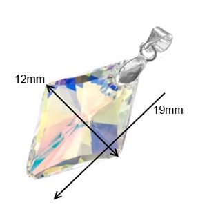 Swarovski kristály medál -19mm-es rhombus  több színben  - ékszer - nyaklánc - medál - Meska.hu