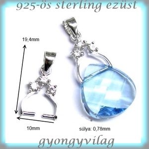 925-ös ezüst medálkapocs  EMK 54 - kellékek & szerszámok - ékszerkellék - medáltartó, medálkapocs - Meska.hu