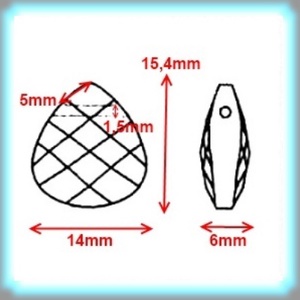Swarovski kristály medál: briolett szív 15,5mm keresztben fúrt több szín SW6012-15,5 - kellékek & szerszámok - gyöngyfűzés kellékek - swarovski kristályok - Meska.hu
