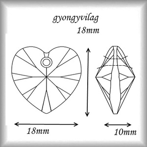 Swarovski kristály medál: SWM szív (6228) 18mm-es több színben - kellékek & szerszámok - gyöngyfűzés kellékek - swarovski kristályok - Meska.hu