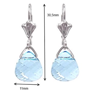 Swarovski kristály fülbevaló -11mm-es briolett szív több színben  - ékszer - fülbevaló - lógó csepp fülbevaló - Meska.hu